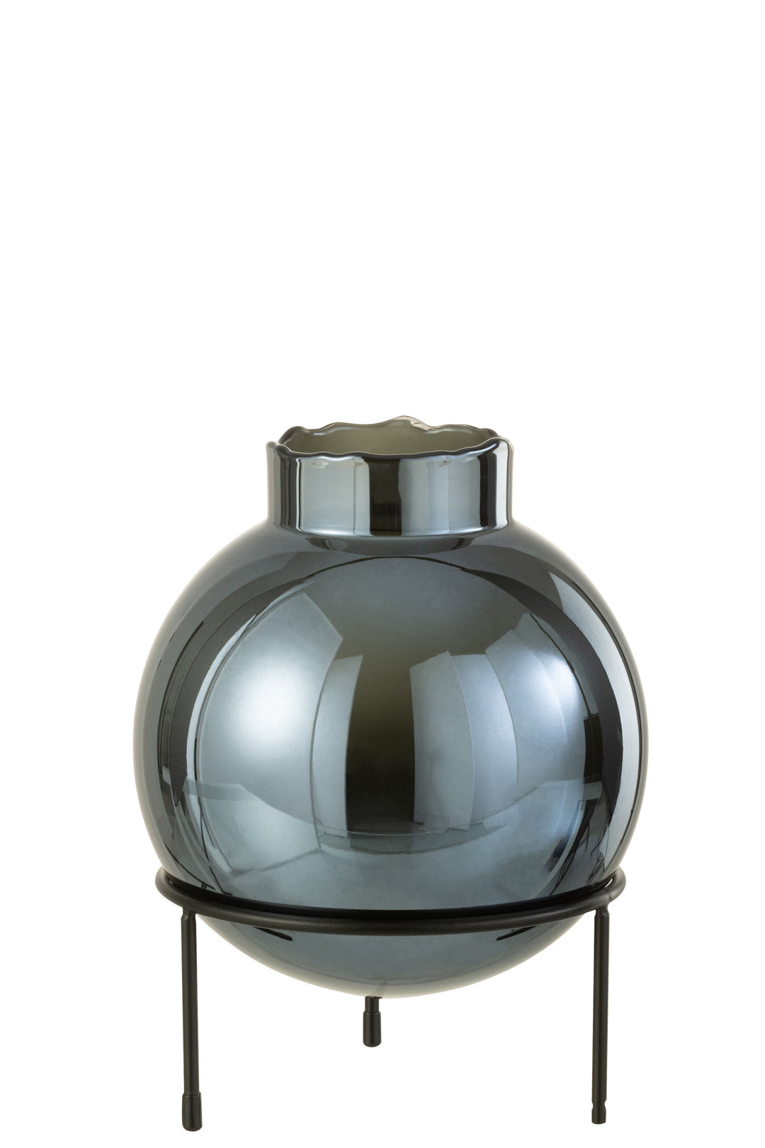 J-Line by Jolipa - Vase Ball Blå H27 cm