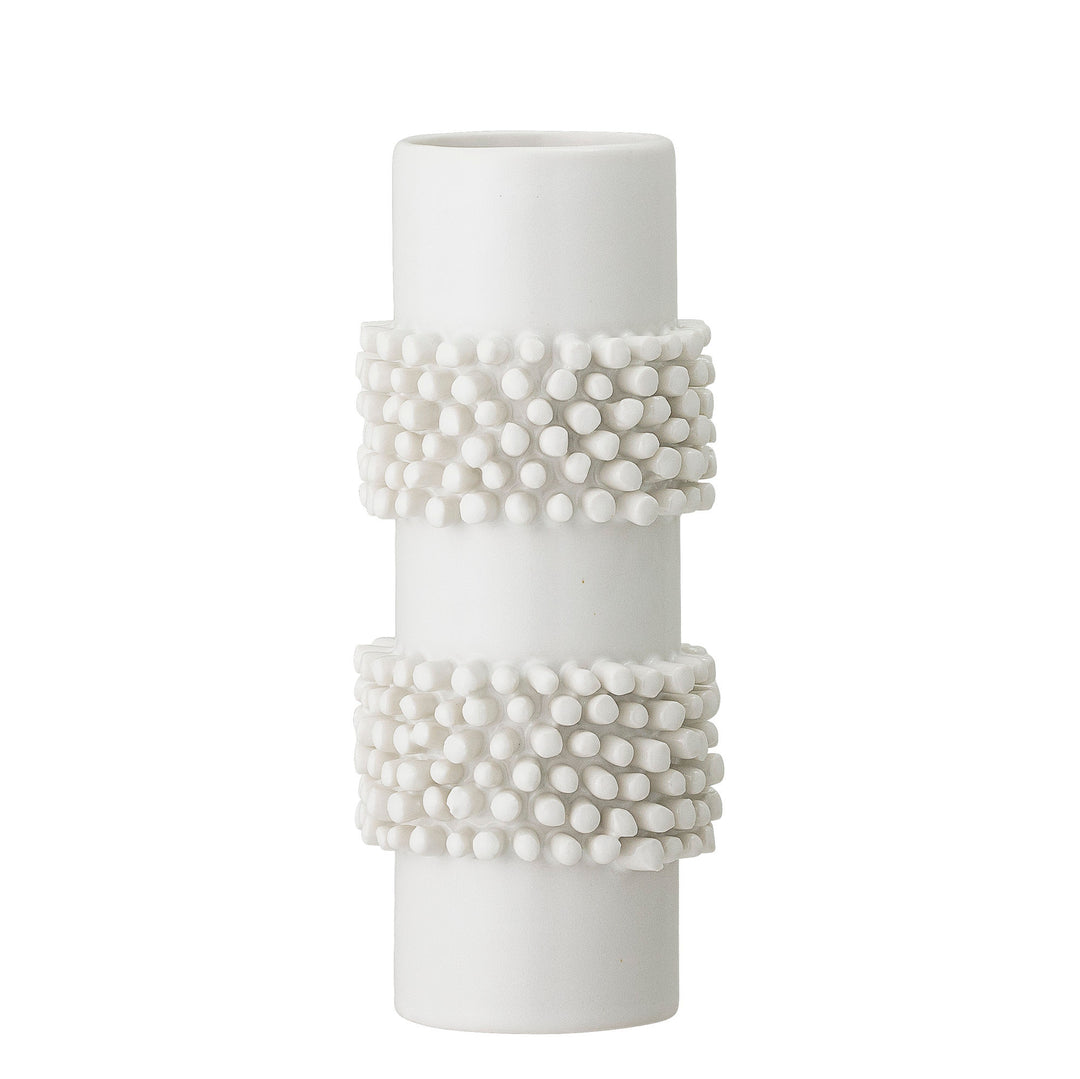 Bloomingville Barrit Vase, Hvid, Stentøj