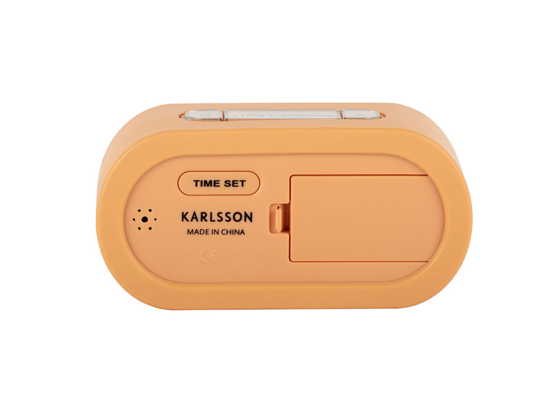 Karlsson Alarm clock Gummy rubberized soft orange