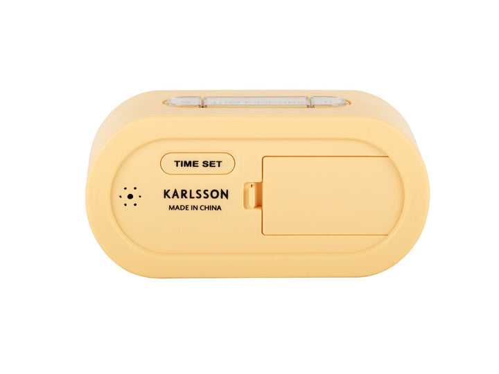 Karlsson Alarm clock Gummy rubberized soft yellow