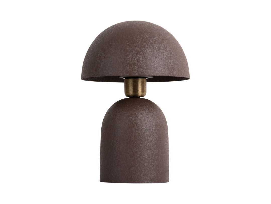 Leitmotiv Table lamp Boaz iron textured chocolate brown
