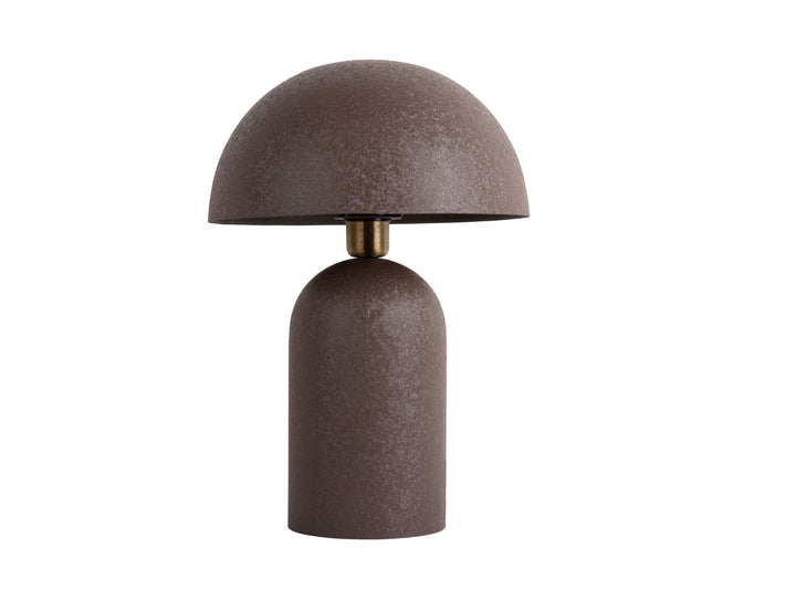 Leitmotiv Table lamp Boaz large iron textured chocolate brown