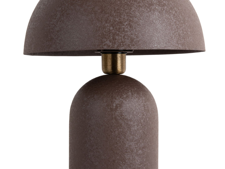 Leitmotiv Table lamp Boaz large iron textured chocolate brown