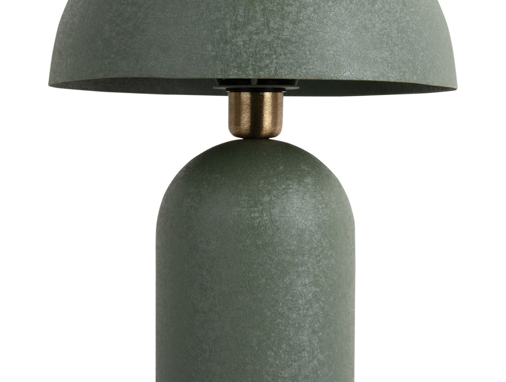 Leitmotiv Table lamp Boaz large iron textured jungle green