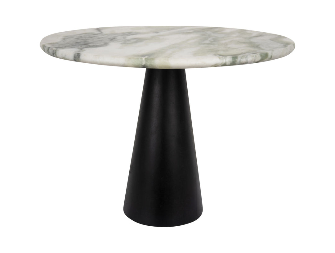 Leitmotiv Table Force wide marble himalayan green, black mango wood base
