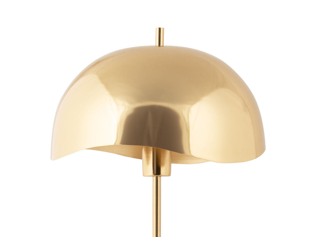 Leitmotiv Table lamp Waved Dome brushed gold plated