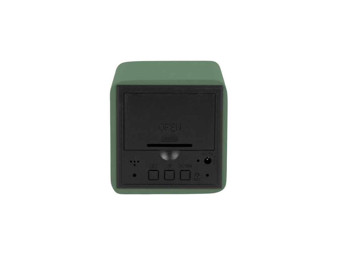 Karlsson Alarm clock Spry square LED grayed jade