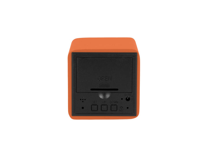 Karlsson Alarm clock Spry square LED bright orange