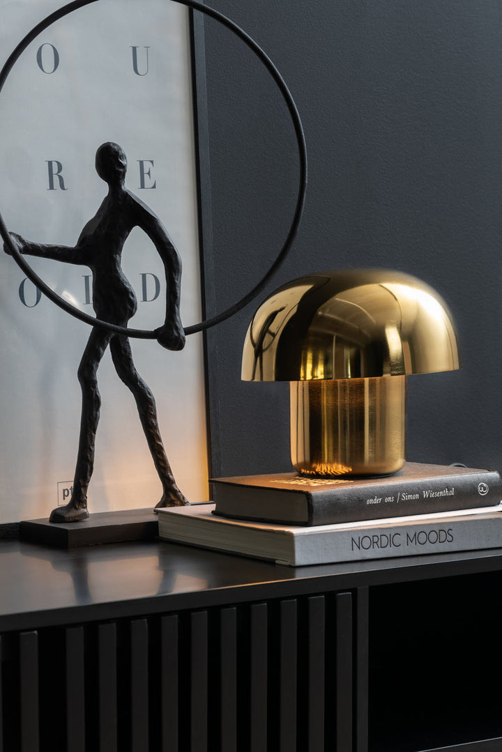 Leitmotiv Table lamp Fat Mushroom Mini gold plated