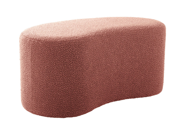 Leitmotiv Pouf Ada wave bouclé faded pink