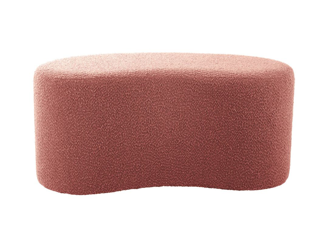 Leitmotiv Pouf Ada wave bouclé faded pink