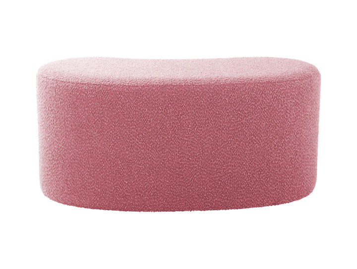 Leitmotiv Pouf Ada wave bouclé faded pink