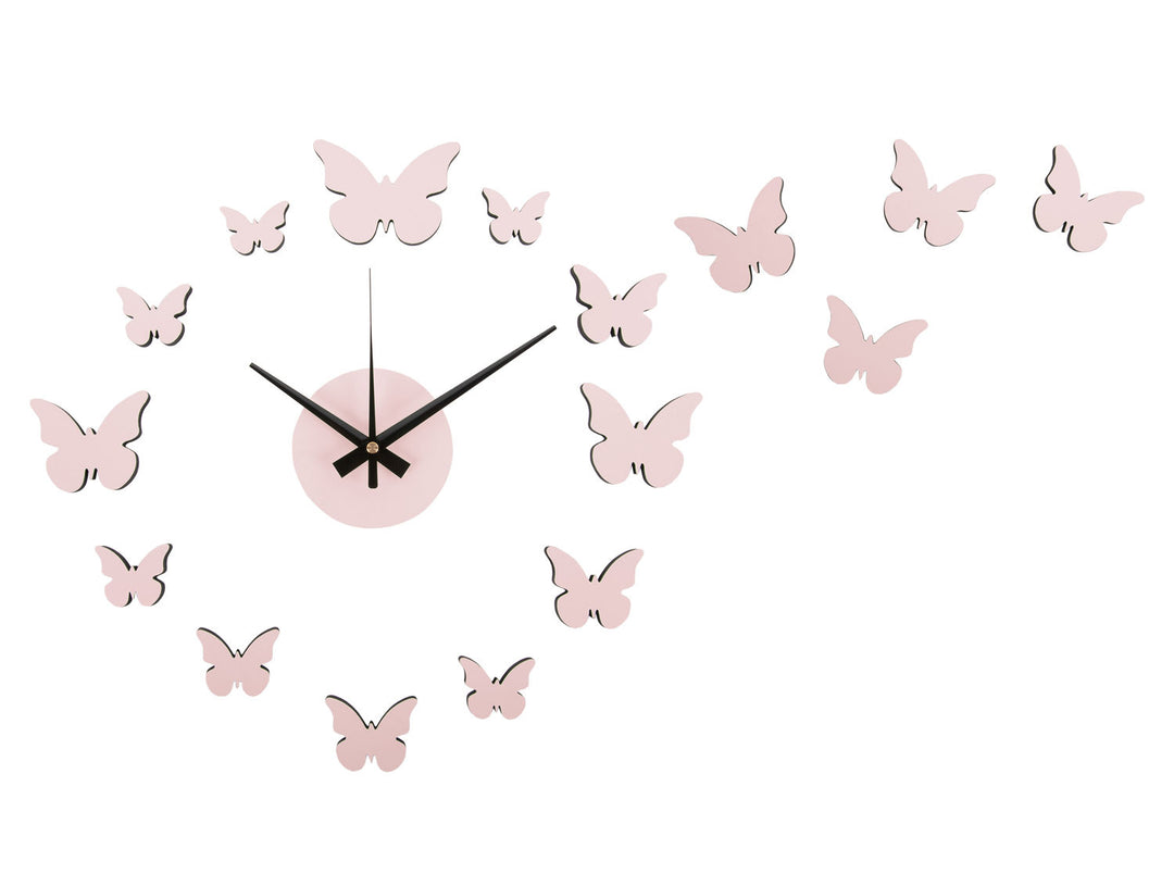 Karlsson Wall clock DIY Butterfly soft pink