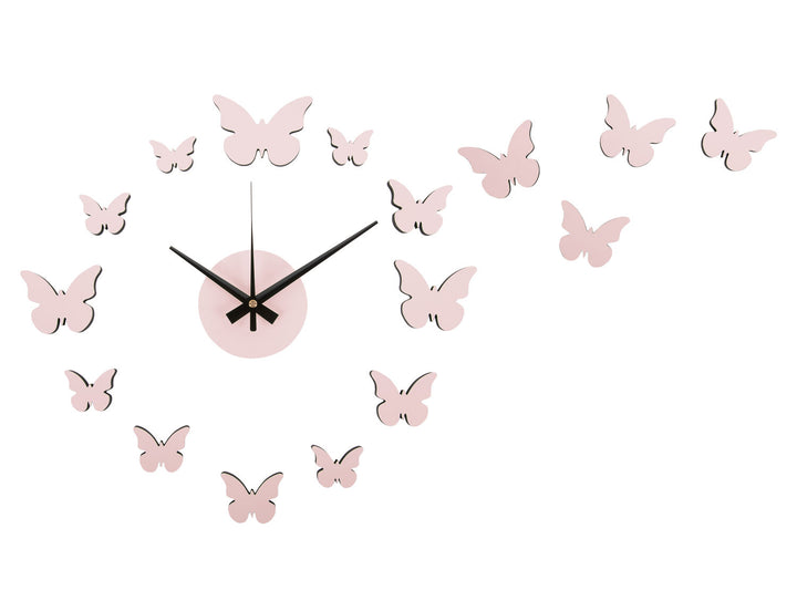 Karlsson Wall clock DIY Butterfly soft pink