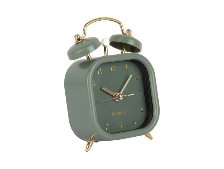 Karlsson Alarm clock Metallic Glam square jungle green