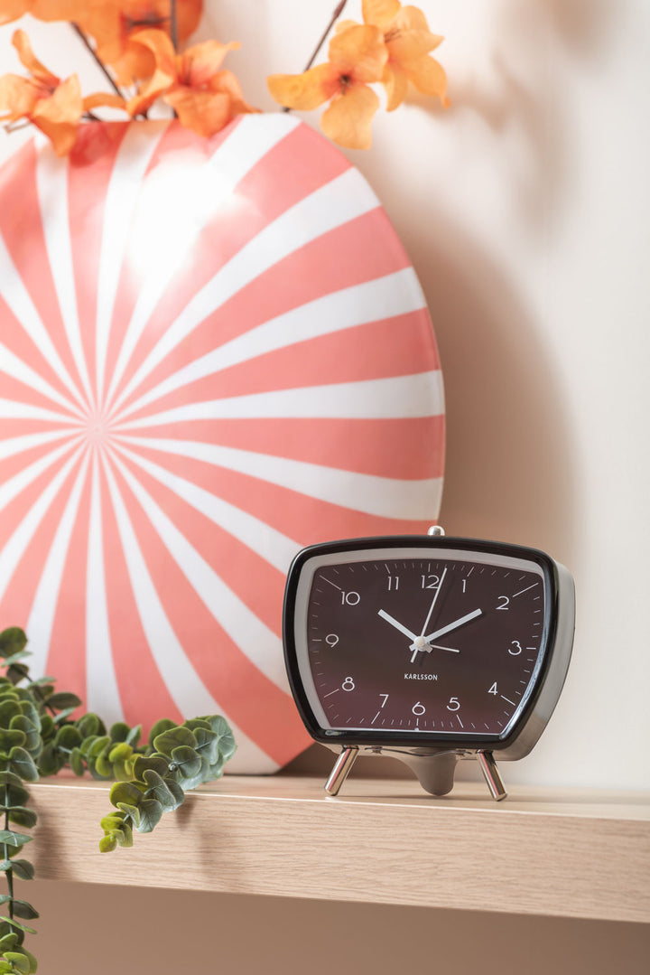 Karlsson Alarm clock Candy Circus Retro black