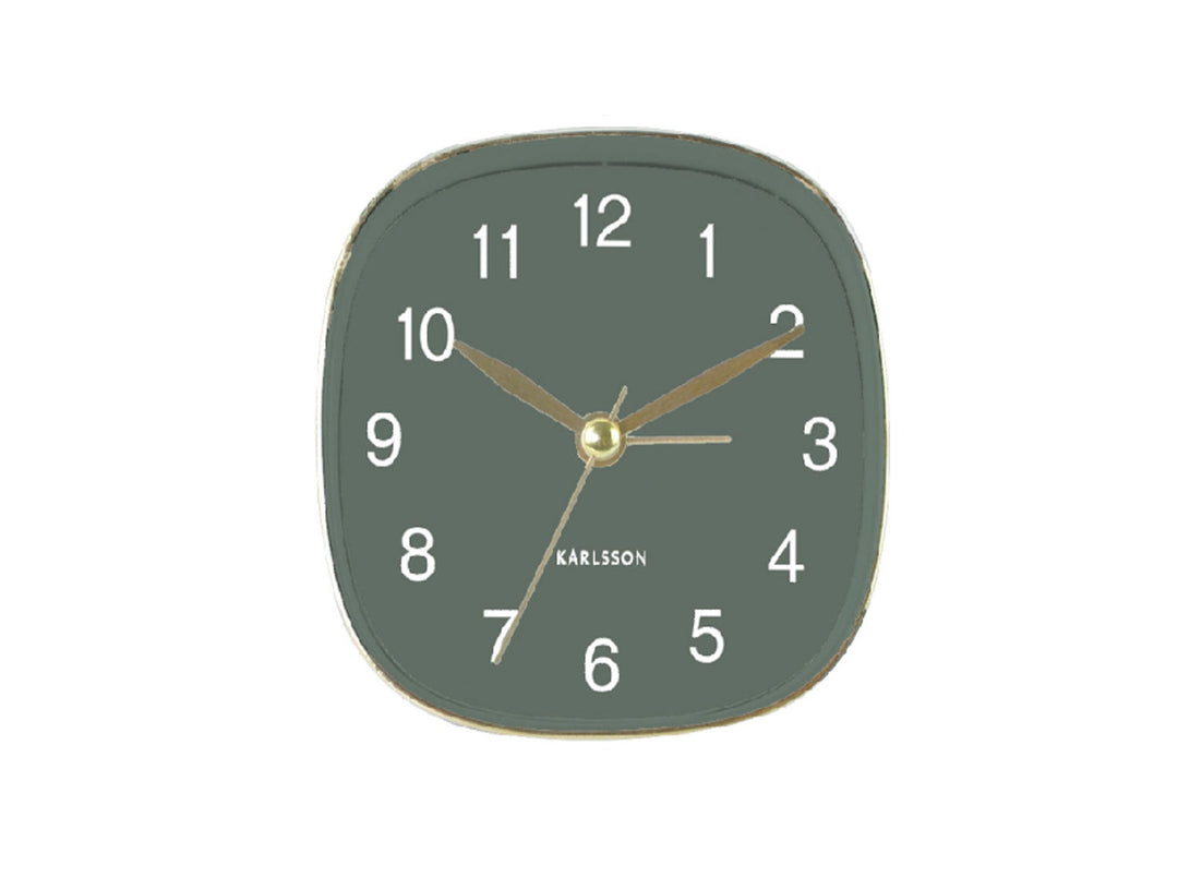 Karlsson Alarm clock Travel square jungle green