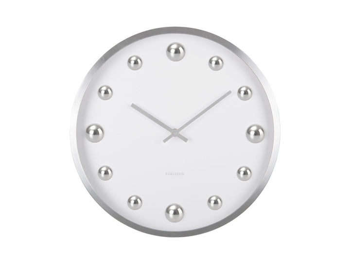 Karlsson Wall clock Shiny Dots white w. silver