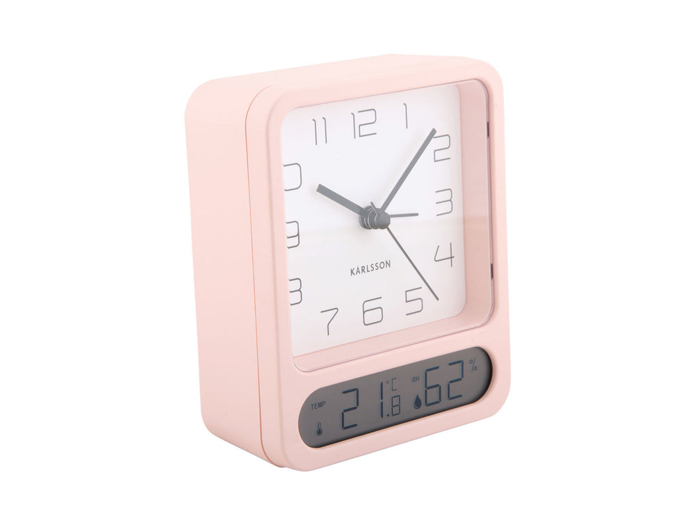 Karlsson Alarm clock Duo matt soft pink