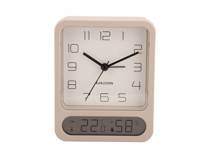 Karlsson Alarm clock Duo matt warm grey