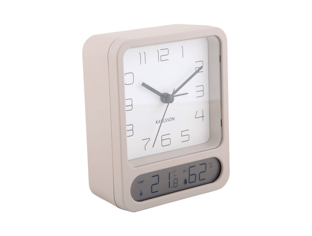 Karlsson Alarm clock Duo matt warm grey