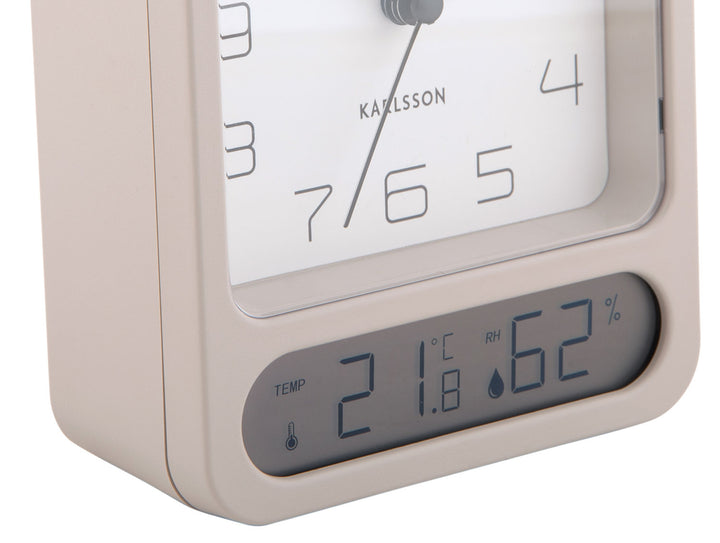 Karlsson Alarm clock Duo matt warm grey