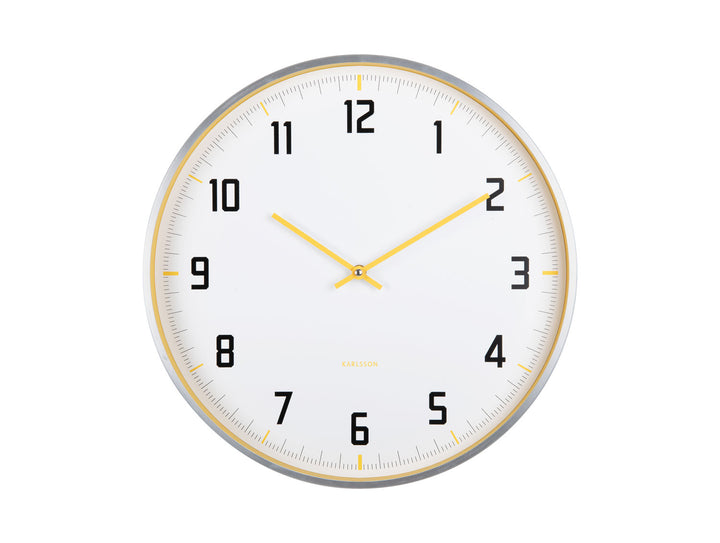 Karlsson Wall clock Sporty bright yellow