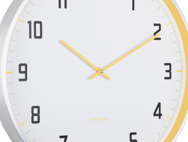 Karlsson Wall clock Sporty bright yellow