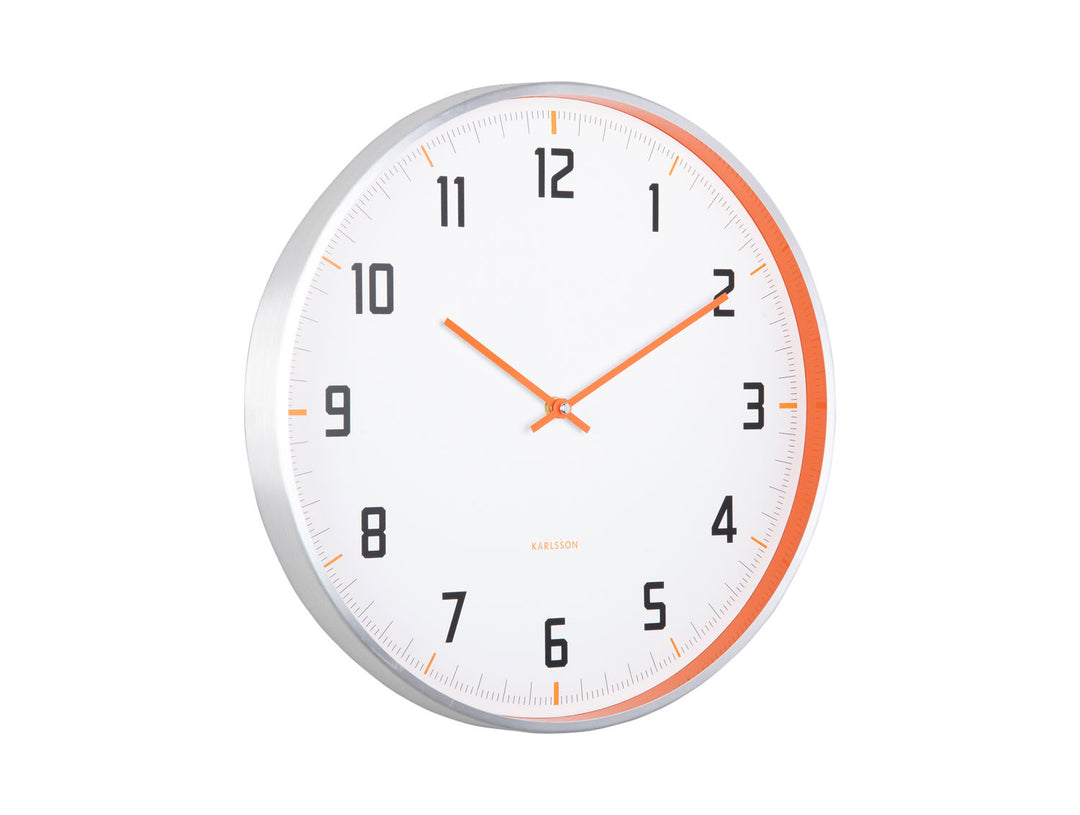 Karlsson Wall clock Sporty bright orange