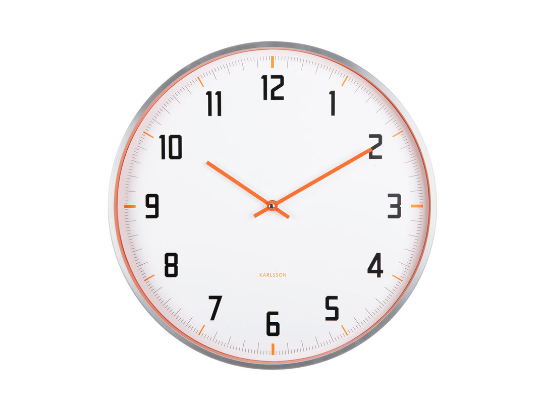 Karlsson Wall clock Sporty bright orange