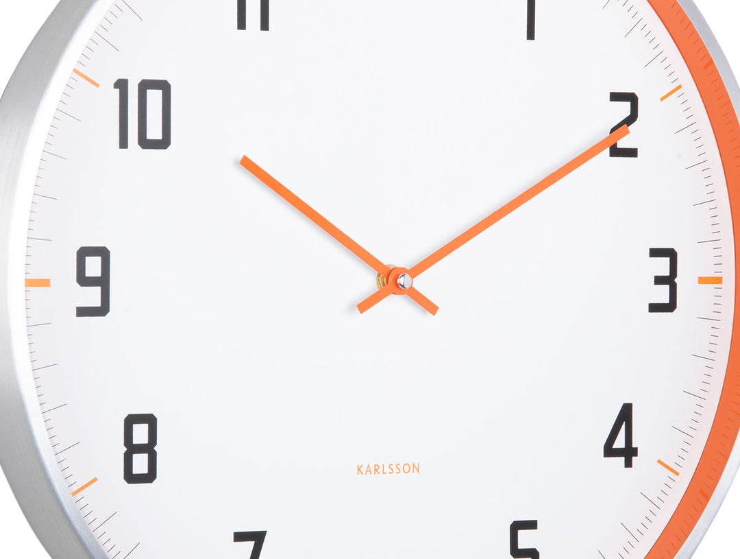 Karlsson Wall clock Sporty bright orange