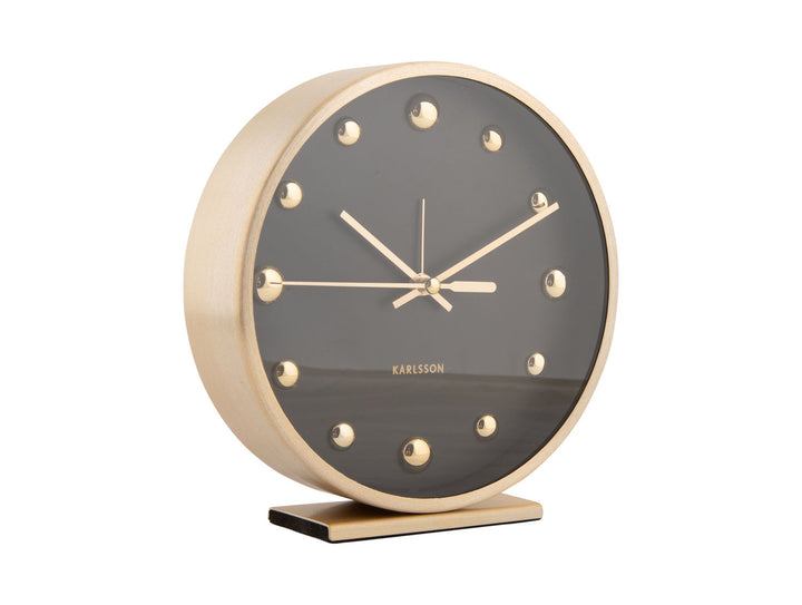 Karlsson Alarm clock Shiny Dots black w. gold