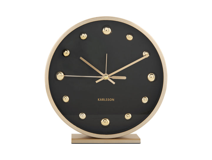 Karlsson Alarm clock Shiny Dots black w. gold