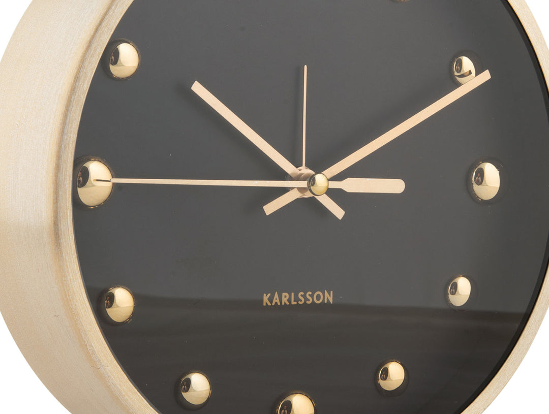 Karlsson Alarm clock Shiny Dots black w. gold