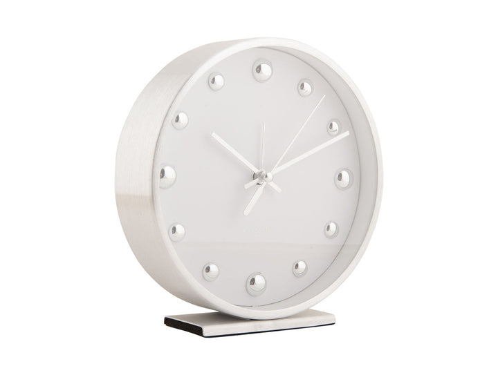 Karlsson Alarm clock Shiny Dots white w. silver