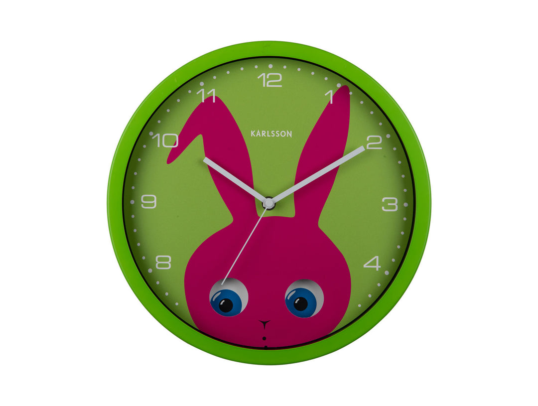 Karlsson Wall clock Peekaboo Ladybug green