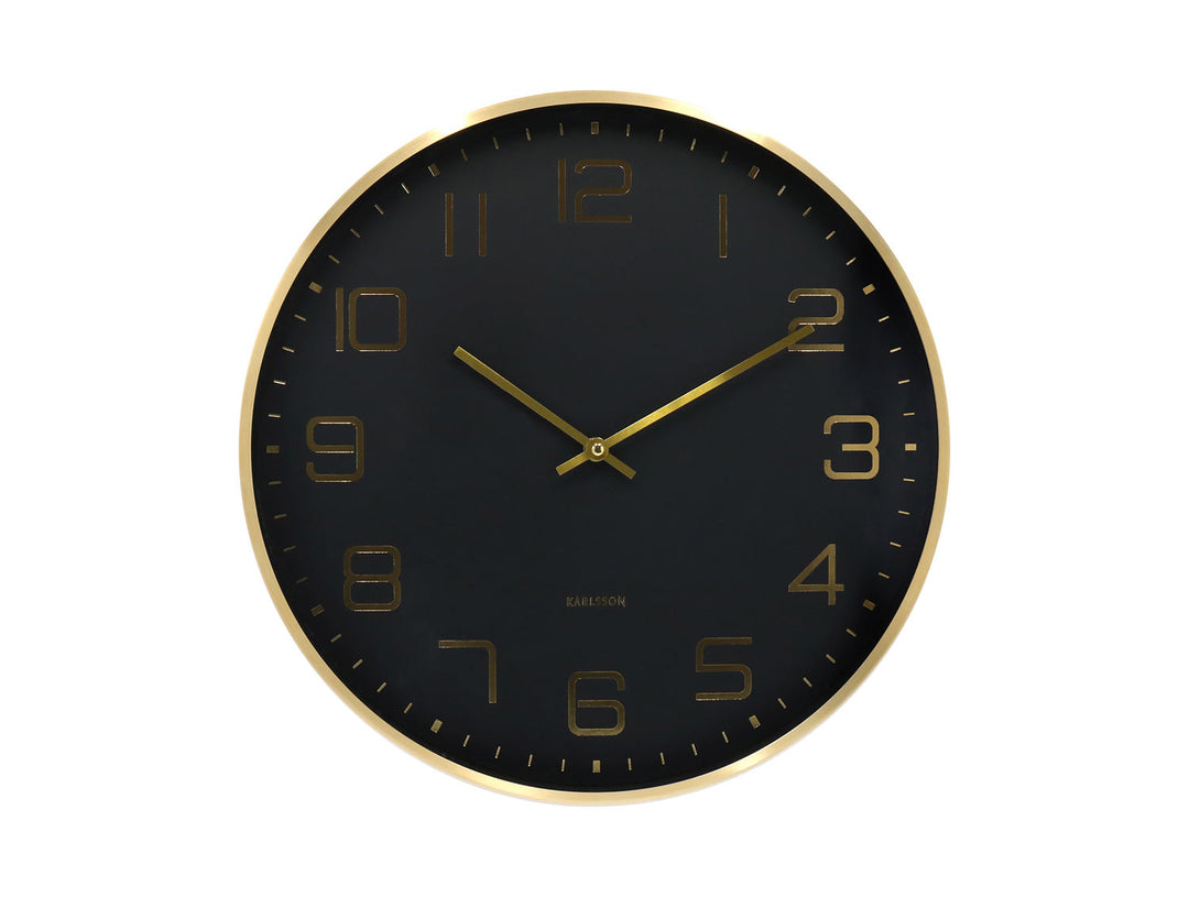 Karlsson Wall clock Elegance Glow black