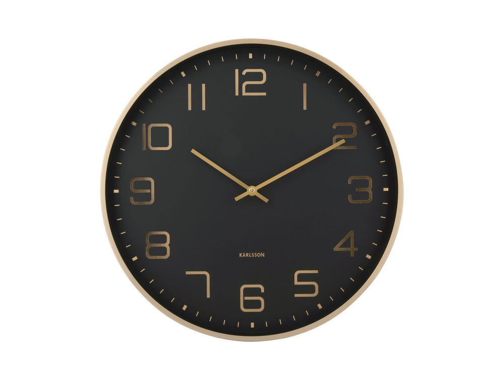 Karlsson Wall clock Elegance Glow black