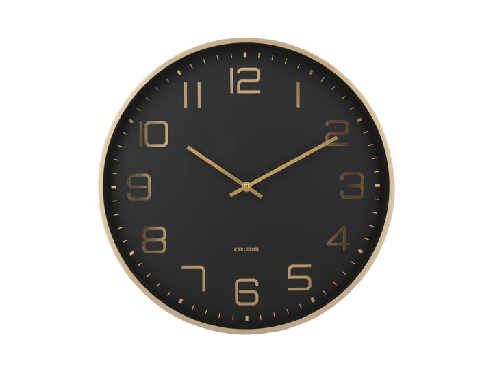 Karlsson Wall clock Elegance Glow black