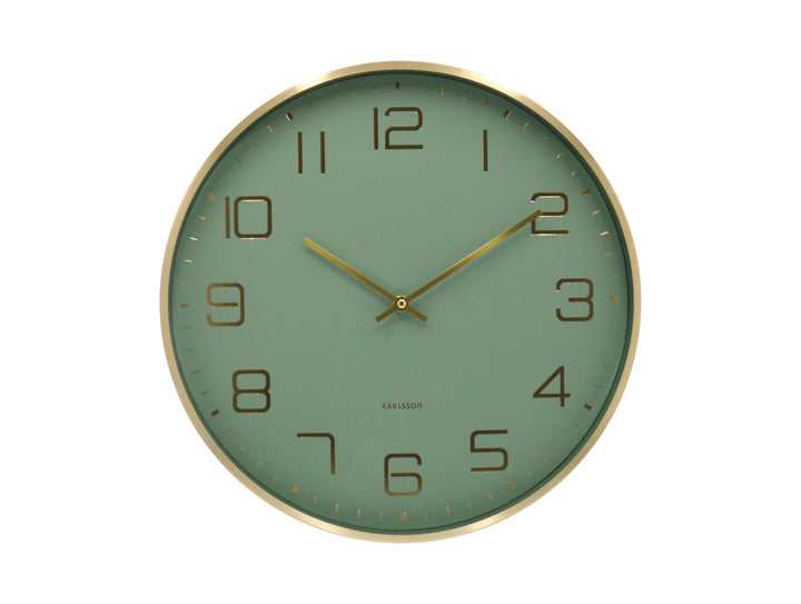 Karlsson Wall clock Elegance Glow jungle green