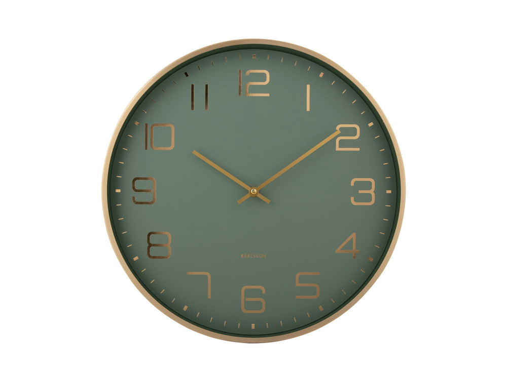 Karlsson Wall clock Elegance Glow jungle green