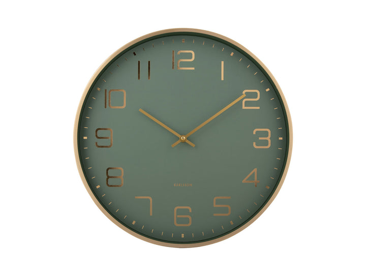 Karlsson Wall clock Elegance Glow jungle green