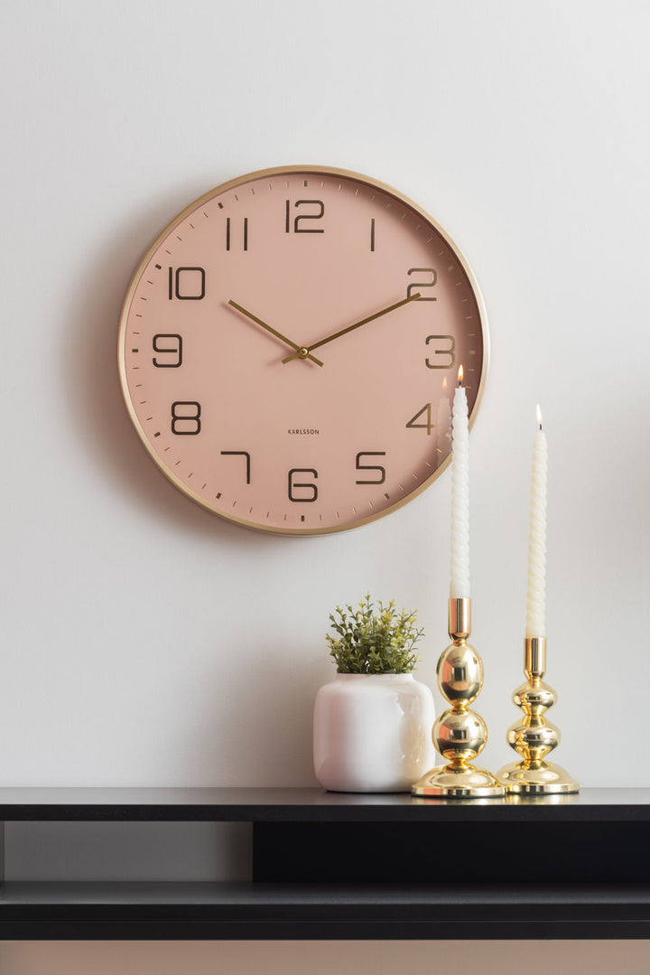 Karlsson Wall clock Elegance Glow soft brown