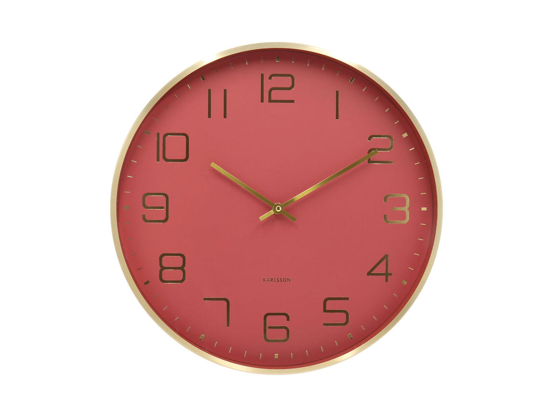 Karlsson Wall clock Elegance Glow red ochre