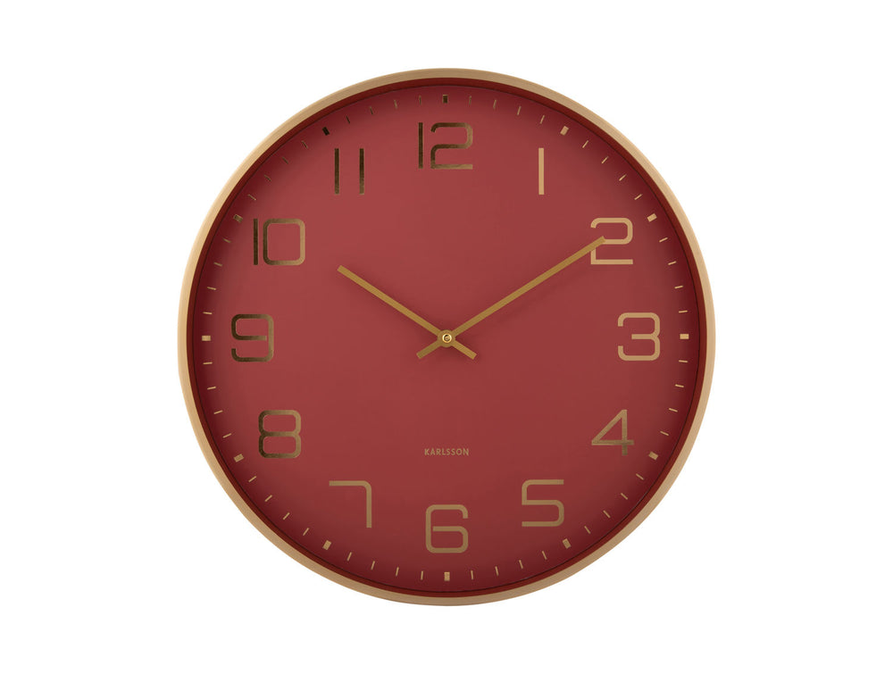 Karlsson Wall clock Elegance Glow red ochre