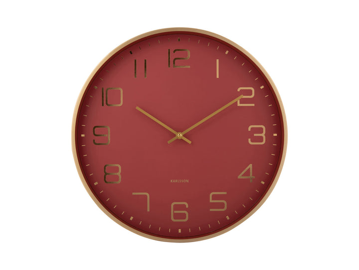 Karlsson Wall clock Elegance Glow red ochre