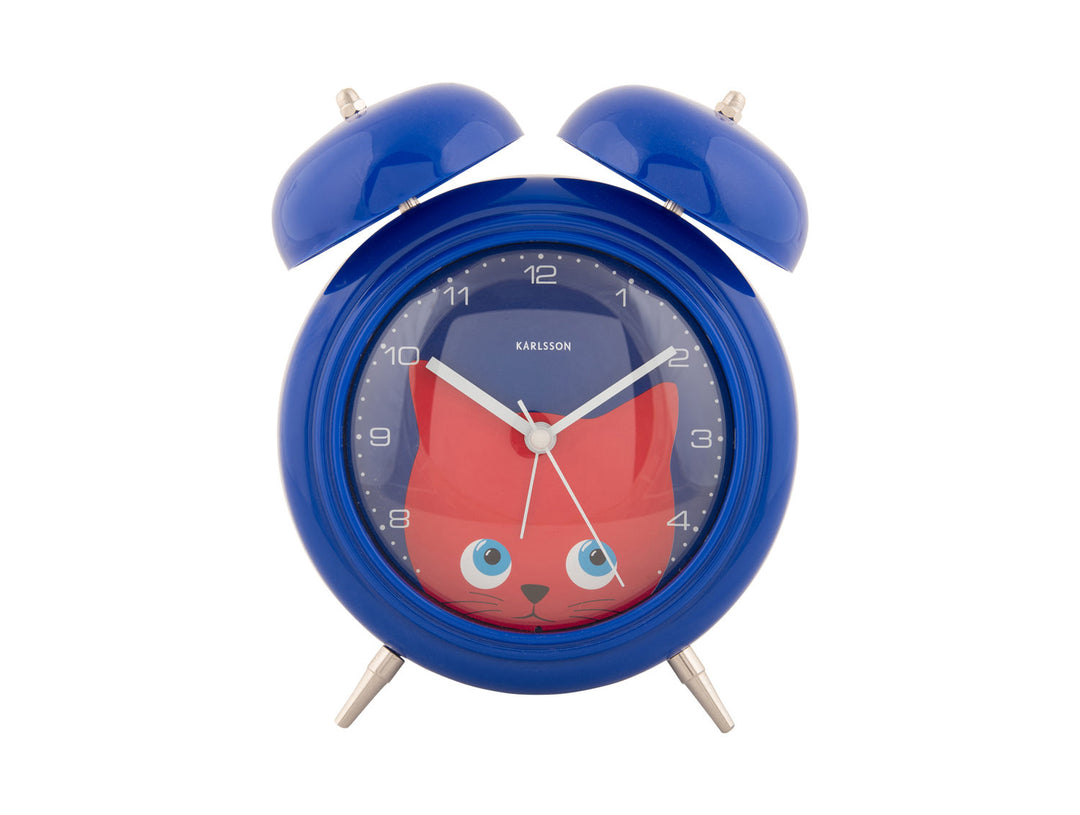 Karlsson Alarm clock Peekaboo Cat dark blue