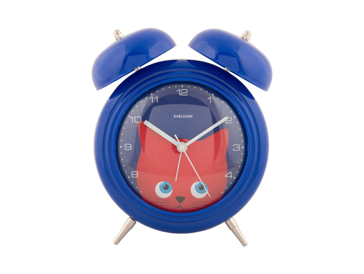 Karlsson Alarm clock Peekaboo Cat dark blue