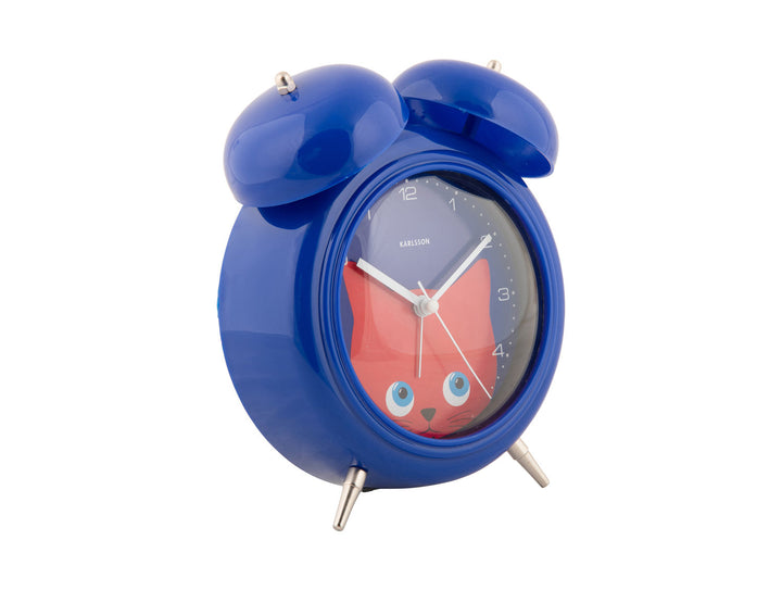 Karlsson Alarm clock Peekaboo Cat dark blue