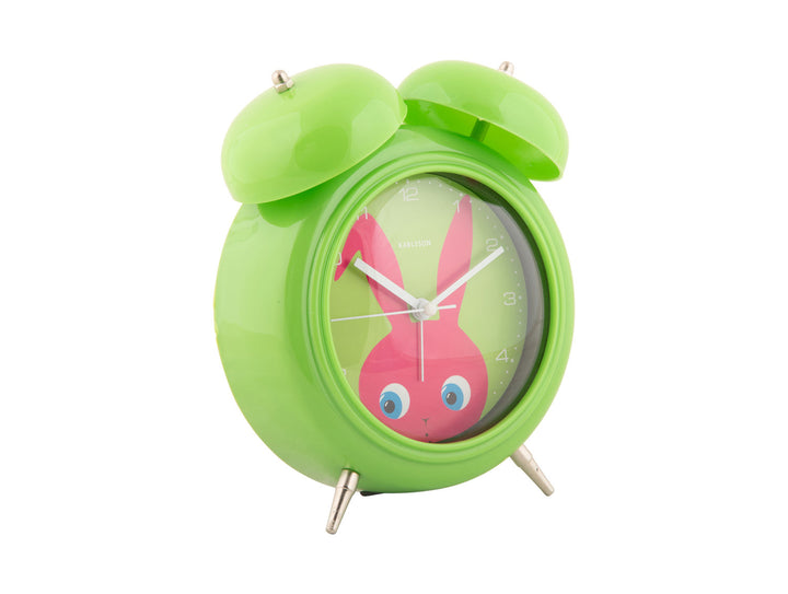 Karlsson Alarm clock Peekaboo Bunny dark green